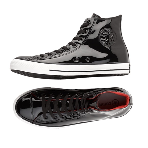 converse black patent